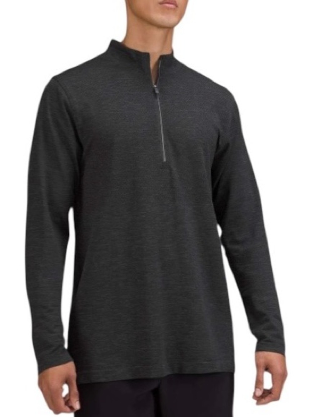 Lululemon Metal Vent Tech Half-Zip Long Sleeve Workout Gym Black Grey Men's XL